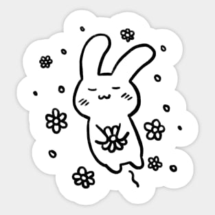 Happy Rabbit ( back ) Sticker